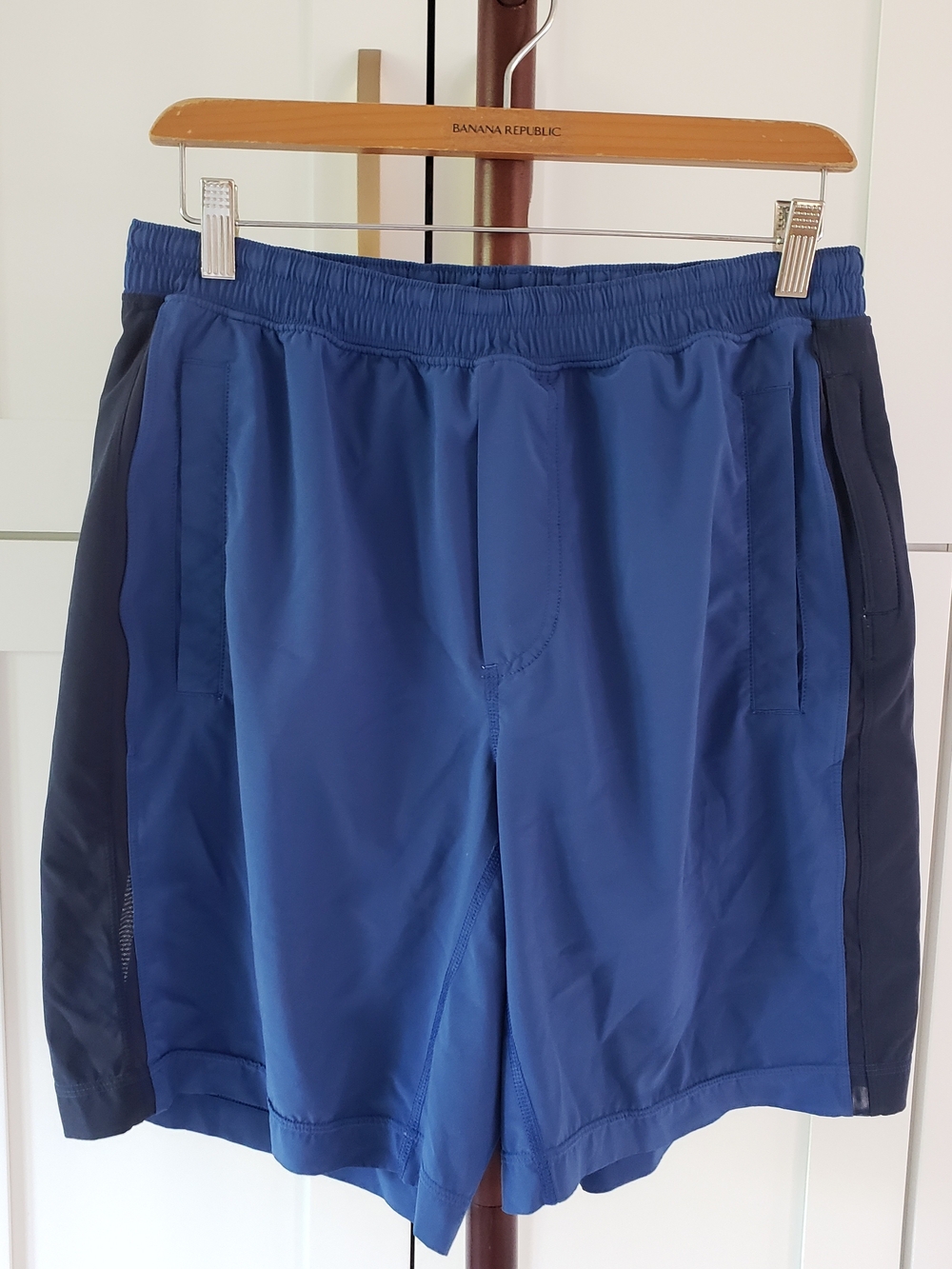 Lululemon Pace Breaker Shorts Mens L Blue 9 Inch Lined‎ Running Gym M7692S
